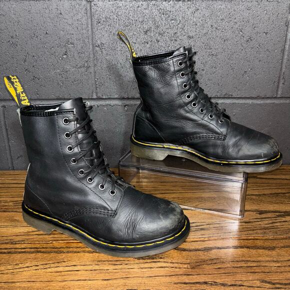 Dr. Martens Shoes - Dr. Martens AirWair Black Leather 8-Eye Lace Up Combat Boots Women’s 9
